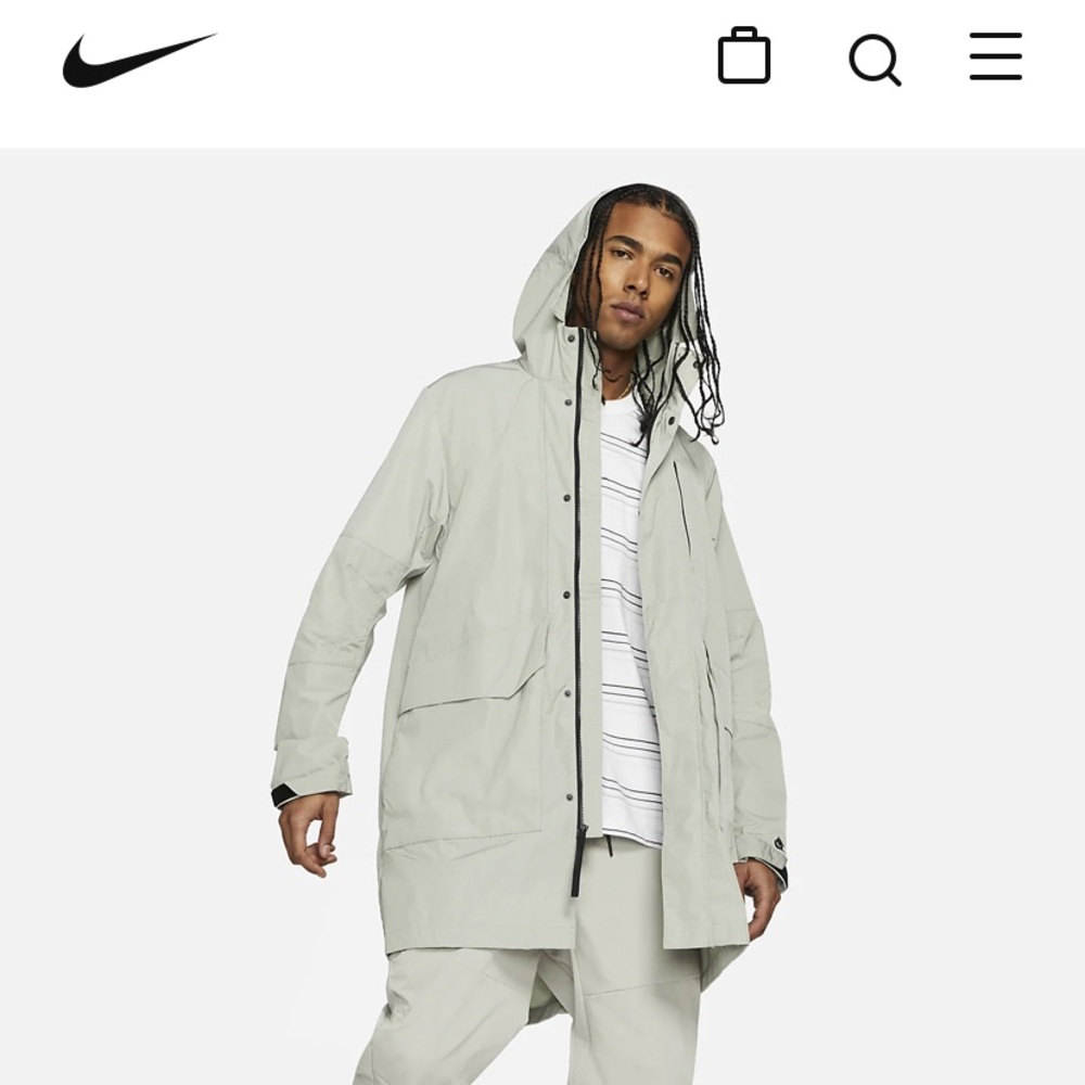 Nike Premium Essentials Men’s City Parka Jacket Mens M stone color